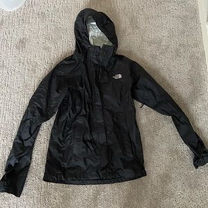 North Face Black Rain Coat
